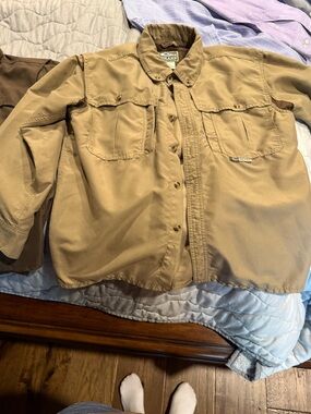 Drake Waterfowl Systems Khaki Button-Down Collar Jacket
